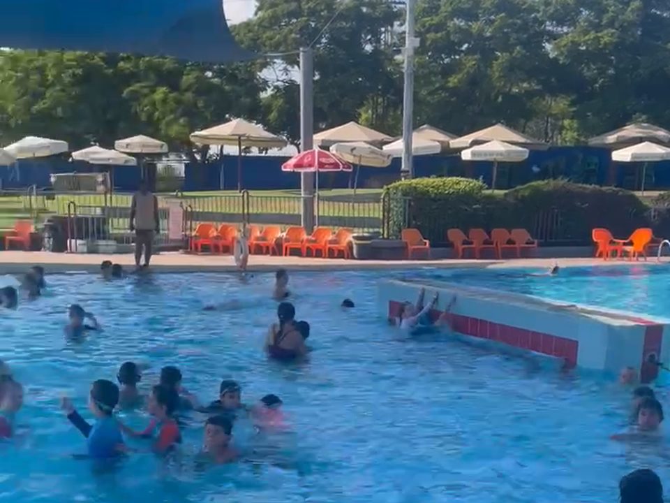 ילדים שוחים בבריכת הקאנטרי